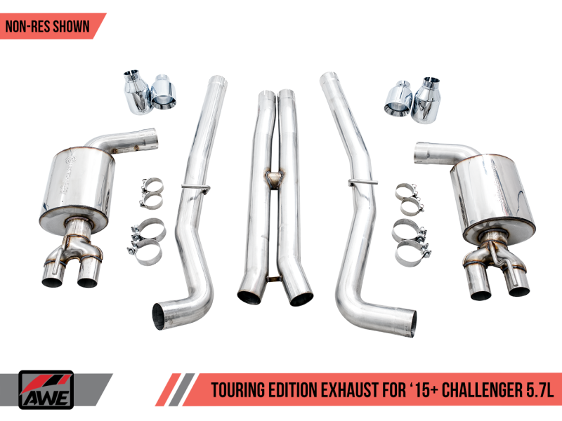 AWE Tuning 2017+ Challenger 5.7L Touring Edition Exhaust - Non-Resonated - 3020-42076-C-Dub Tech