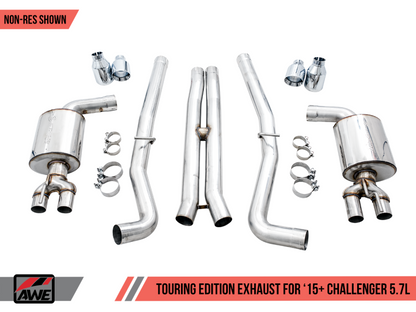 AWE Tuning 2017+ Challenger 5.7L Touring Edition Exhaust - Non-Resonated - 3020-42076-C-Dub Tech