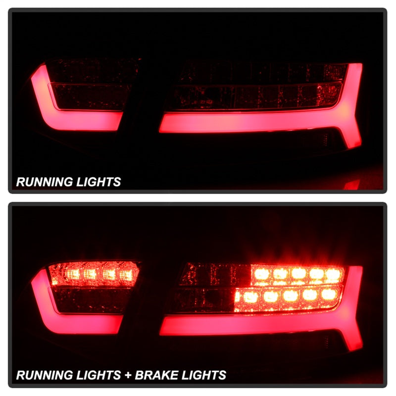 Spyder 09-12 Audi A6 LED Tail Lights - Red Clear - 5085191