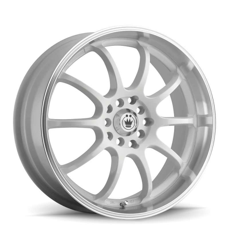 Konig Lightning 17x7 10x100/114.3 ET40 White/Machine Lip - LI77T0440W