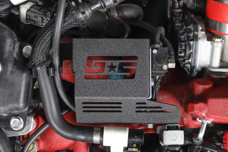 GrimmSpeed 08-21 Subaru STI Boost Control Solenoid Cover - Black - 112000.2