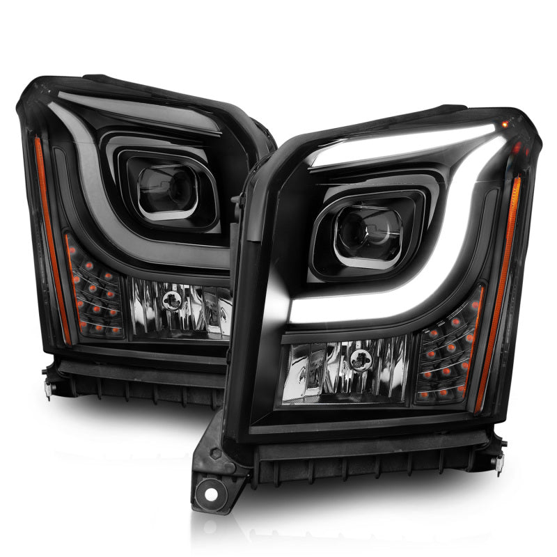 Anzo 15-17 GMC Yukon/Yukon XL Projector Headlights Black Housing/Clear Lens - 111535