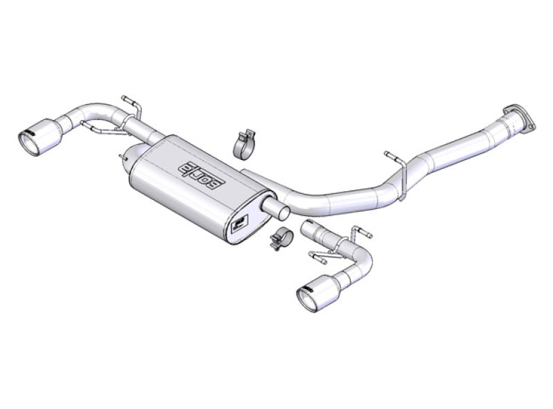 Borla 03-09 Mazda RX-8 1.3L Single Round Rolled Angle-Cut Cat-Back - 1014015-C-Dub Tech
