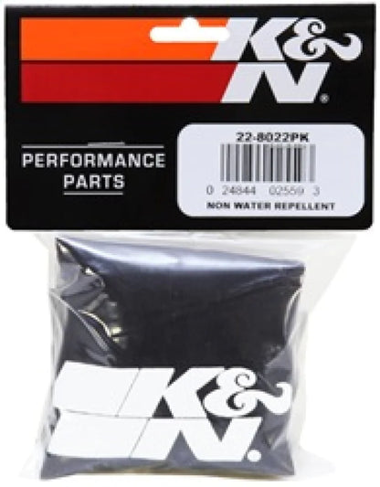 K&N Universal Precharger Round Straight Air Filter Wrap Black 7 - 22-8022PK