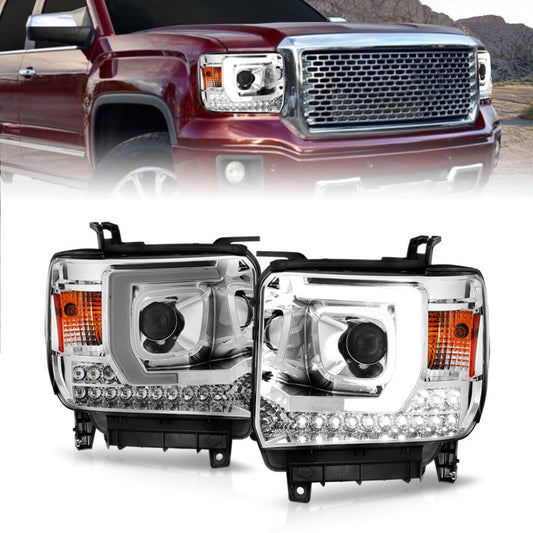 ANZO 14-15 GMC Sierra 1500/2500HD/3500HD Plank Style Projector Headlight - - 111553