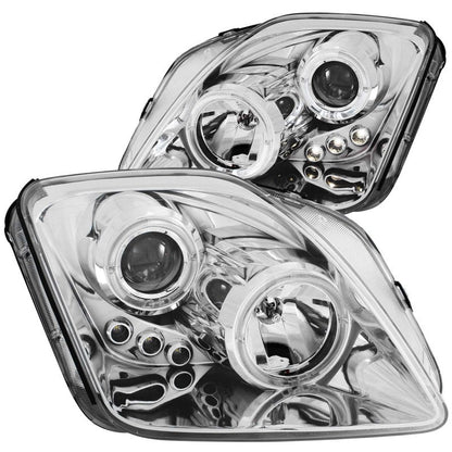 ANZO 1997-2001 Honda Prelude Projector Headlights w/ Halo Chrome w/ - 121342-C-Dub Tech