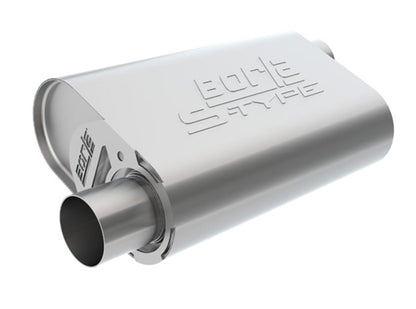 Borla CrateMuffler Stock SBC 283/327/350 2.5in Offset/Offset 14in x 4.35in - 400822
