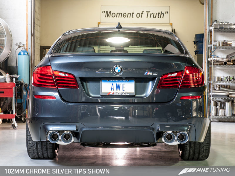 AWE Tuning BMW F10 M5 Touring Edition Axle-Back Exhaust Chrome - 3015-42062-C-Dub Tech