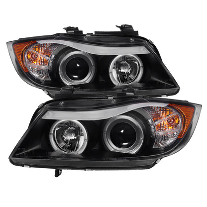 Spyder BMW E90 3-Series 06-08 Projector LED Halo Amber Reflctr - 5009005