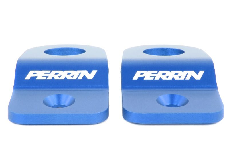 Perrin 08-21 Subaru WRX/STI Upper Radiator Bracket Set - Blue - PSP-ENG-521BL
