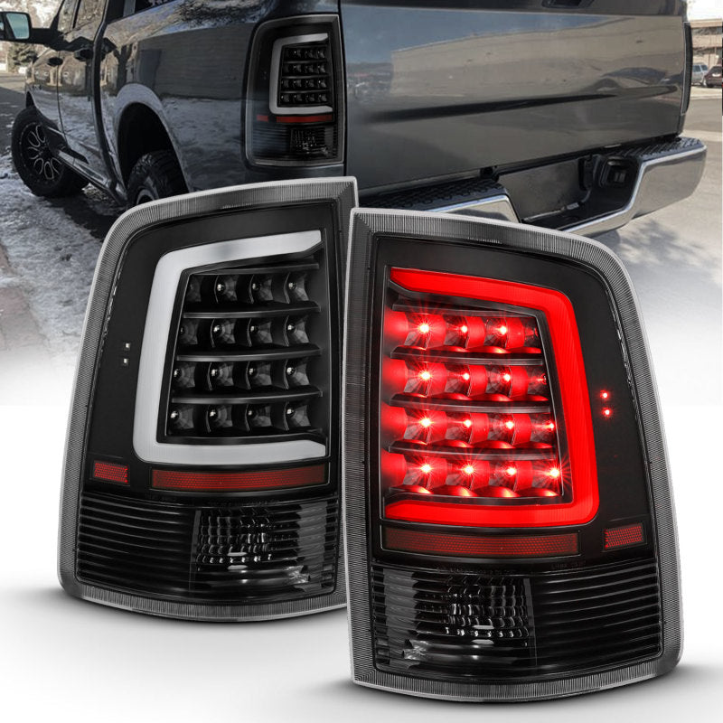 ANZO 2009-2018 Dodge Ram 1500 LED Taillight Plank Style Black - 311318-C-Dub Tech