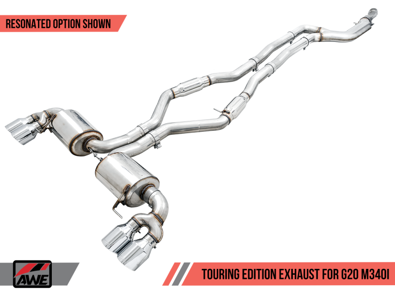 AWE Tuning 2019+ BMW M340i (G20) Resonated Touring Edition Exhaust - 3015-43158-C-Dub Tech