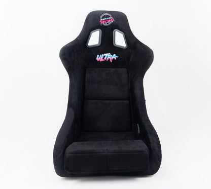 NRG FRP Bucket Seat ULTRA Edition - Large (Black Alcantara/Gold - FRP-302BK-ULTRA