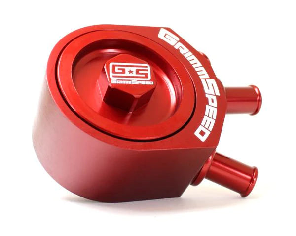 GrimmSpeed 08-10+ WRX / 05-09 LGT RED Air Oil Separator - 078016R