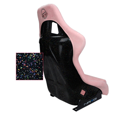 NRG FRP Bucket Seat PRISMA Edition W/ pearlized Back Pink - FRP-302PK-PRISMA