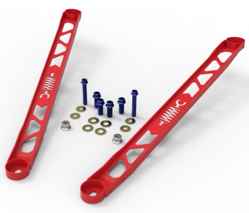 aFe CONTROL 304 Stainless Steel Front Suspension Strut Brace Red - 450-721003-R-C-Dub Tech