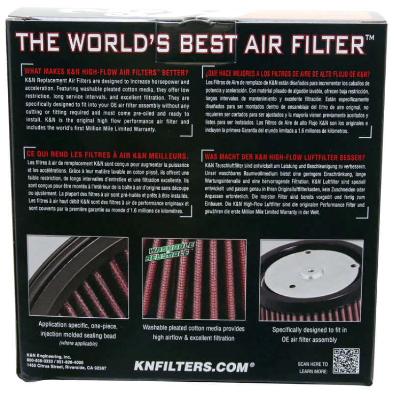 K&N Custom Air Filter 6.25in OS Width / 9.688in OS - E-3333