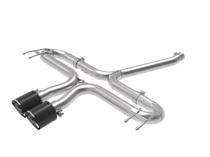 aFe Takeda 2-1/2in 304 SS Axle-Back Exhaust w/Carbon Tips 17-20 - 49-36625-C