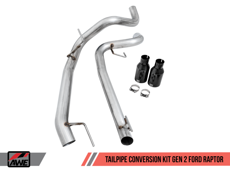 AWE Tuning 2017+ Ford Raptor Tailpipe Conversion Kit w/ Diamond - 3020-33050-C-Dub Tech