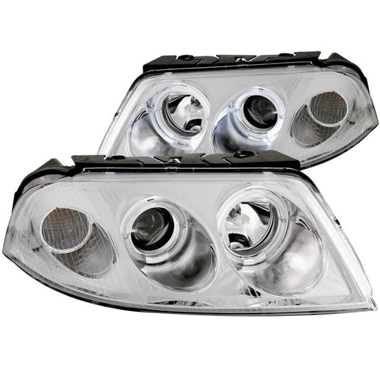 ANZO 2001-2005 Volkswagen Passat Projector Headlights w/ Halo Chrome - 121358-C-Dub Tech