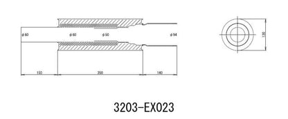 HKS Universal Muffler 2.5 Inlet / 4 Outlet - 3203-EX023