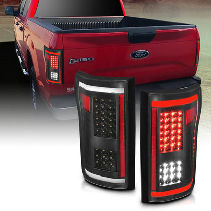 ANZO 2015-2017 Ford F-150 LED Taillights Black - 311285-C-Dub Tech