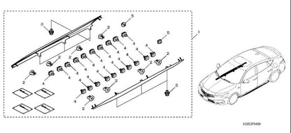 Genuine Acura 2023+ Integra Side Underbody Spoiler (Side Skirt)