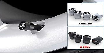 Genuine Acura Valve Stem Cap, Black A-Mark