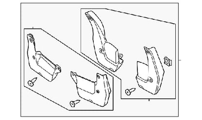 Genuine Honda 2017-2021 Civic Hatchback Splash Guards