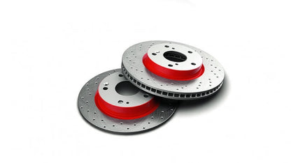 Genuine Honda 2017-2021 Honda Civic HFP Rear Brake Drilled Rotor Disc Set