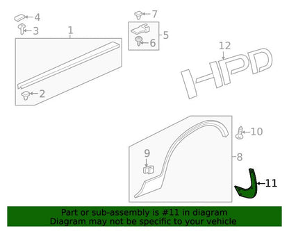 Genuine Honda 2017+ Ridgeline Splash Guards, Front