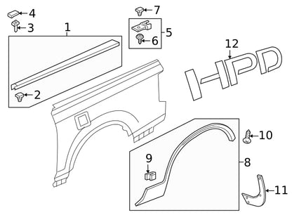 Genuine Honda 2017+ Ridgeline Splash Guards, Front