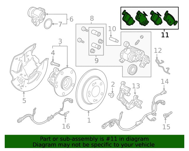 Genuine Honda 2020-2021 Honda Civic Type-R FK8 Rear Brake Pads