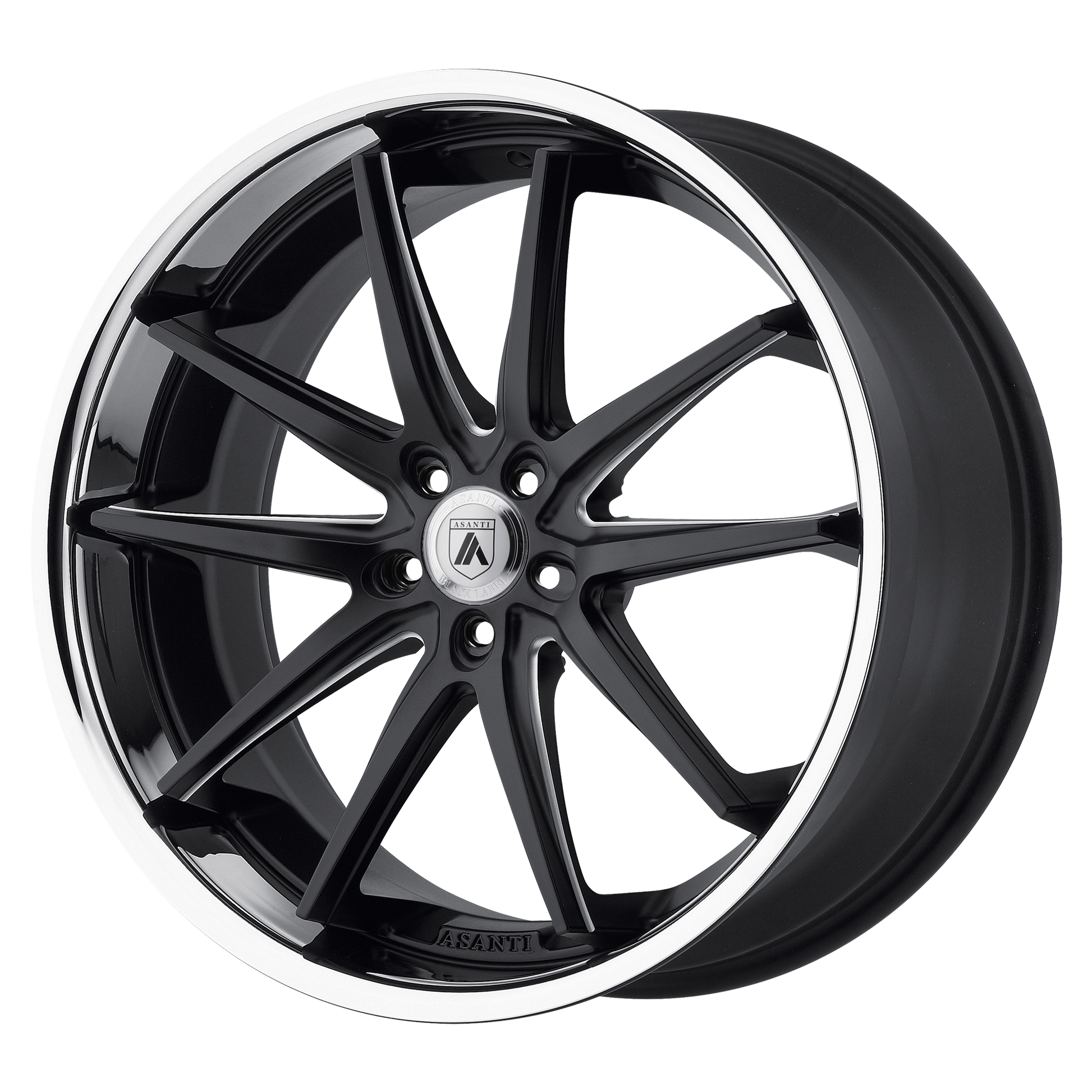 Asanti Abl 5 Altair Wheel, 20x10.0 +30 Offset 5x114.3, Matte Black Milled Ss Lip - ABL5-20101230BM-C-Dub Tech