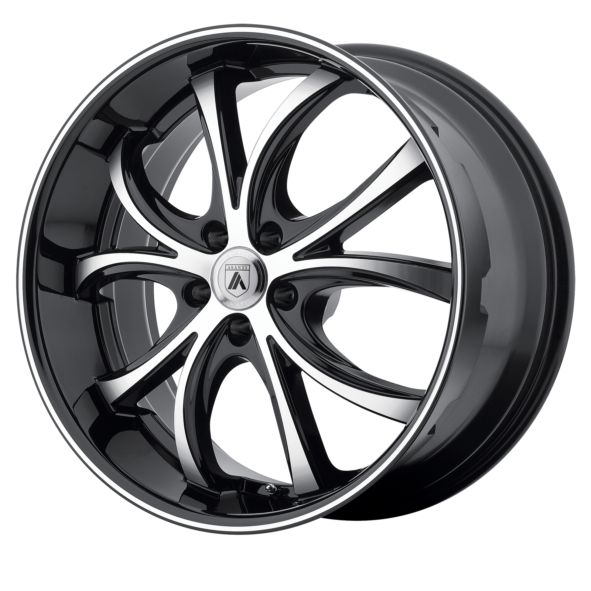 Asanti Abl 8 Elektra Wheel, 22x10.0 +20 Offset 5x115, Machined Face Black Lip - ABL8-22101520MB-C-Dub Tech