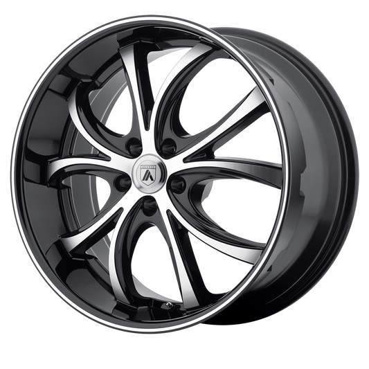 Asanti Abl 8 Elektra Wheel, 22x10.0 +20 Offset 5x115, Machined Face Black Lip - ABL8-22101520MB-C-Dub Tech