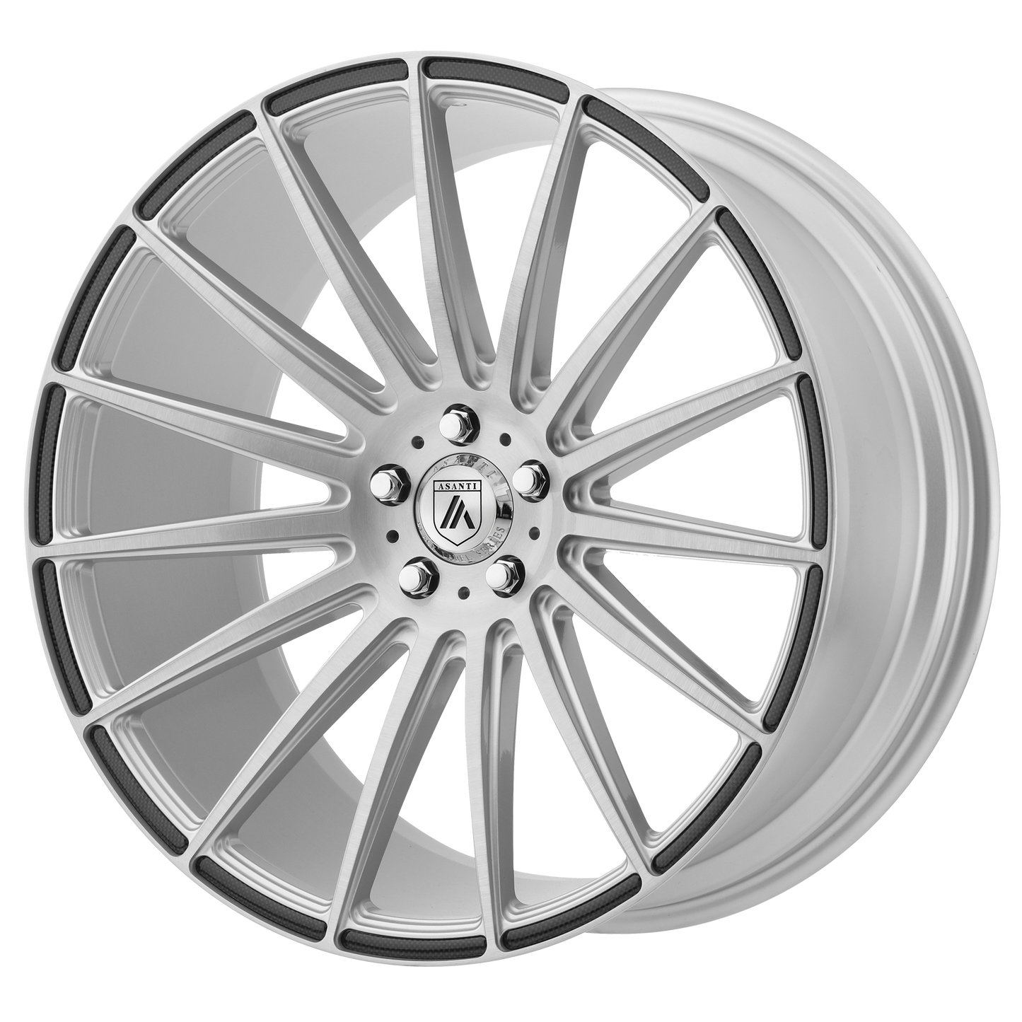 ASANTI ABL-14 POLARIS BRUSHED SILVER CARBON FIBER INSERT-C-Dub Tech