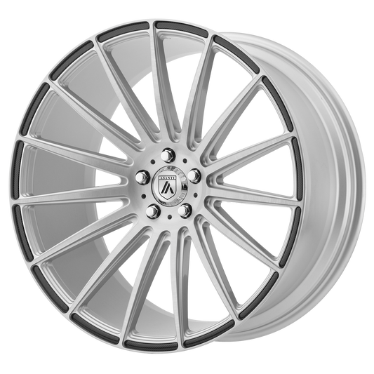 Asanti ABL-14 POLARIS Wheel, 20x10.5 5x120, Brushed Silver Carbon Fiber Insert - ABL14-20055238SL-C-Dub Tech