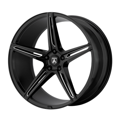 Set of 4: Asanti Abl 22 Alpha 5 Wheel, 20x8.5 +38 Offset 5x114.3, Gloss Black Milled - ABL22-20851238BK