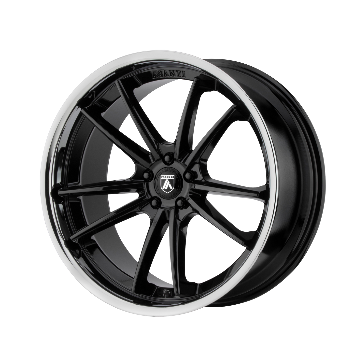 Set of 4: Asanti Abl 23 Sigma Wheel, 22x10.5 +35 Offset 5x120, Gloss Black Chrome Lip - ABL23-22055235BK