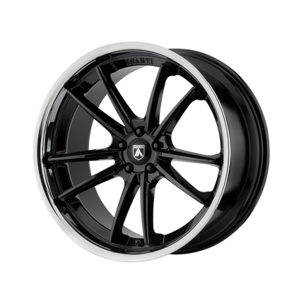 Set of 4: Asanti Abl 23 Sigma Wheel, 20x9.0 +35 Offset 5x114.3, Gloss Black Chrome Lip - ABL23-20901235BK