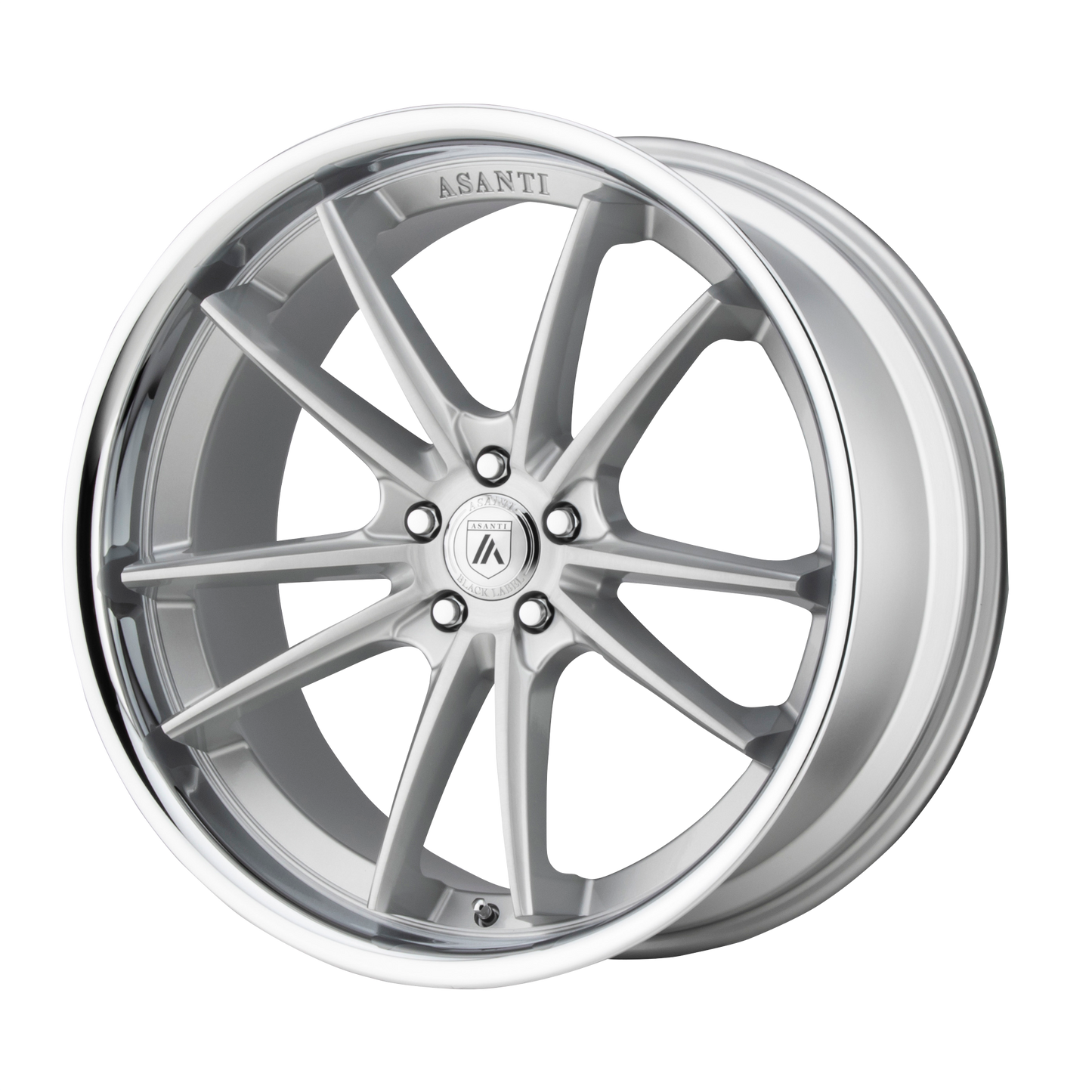 Set of 4: Asanti Abl 23 Sigma Wheel, 20x9.0 +35 Offset 5x114.3, Brushed Silver Chrome Lip - ABL23-20901235SL