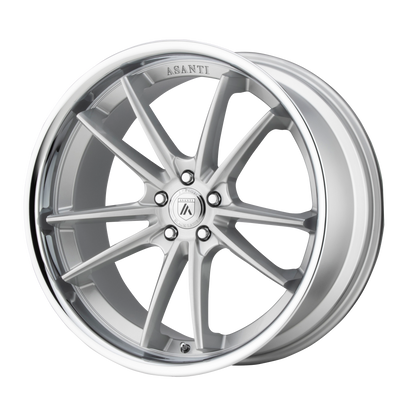 Set of 4: Asanti Abl 23 Sigma Wheel, 20x9.0 +35 Offset 5x114.3, Brushed Silver Chrome Lip - ABL23-20901235SL