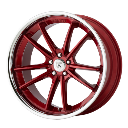 Set of 4: Asanti Abl 23 Sigma Wheel, 20x10.5 +38 Offset 5x112, Candy Red With Chrome Lip - ABL23-20055638RD