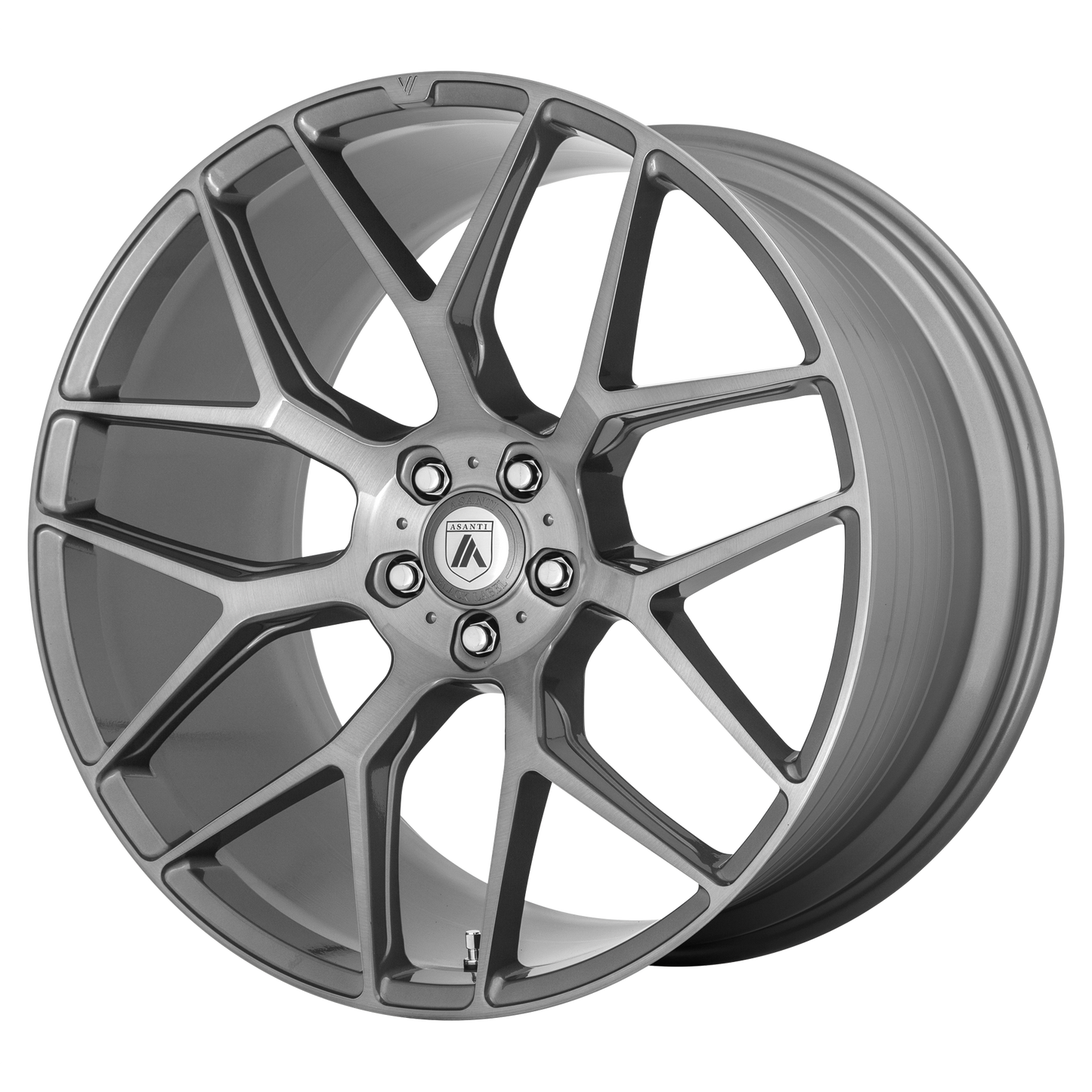 Set of 4: Asanti Abl 27 Dynasty Wheel, 20x8.5 +38 Offset 5x108, Titanium Brushed - ABL27-20854538TB