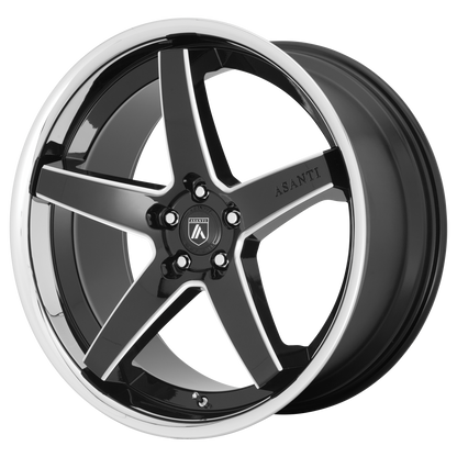 Asanti ABL31 REGAL Wheel, 20x10.5 5x112, Gloss Black Milled With Chrome Lip - ABL31-20055638BK-C-Dub Tech