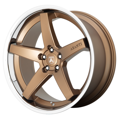 Asanti Abl31 Regal Wheel, 20x10.5 +20 Offset 5x115, Satin Bronze With Chrome Lip - ABL31-20051520BR-C-Dub Tech