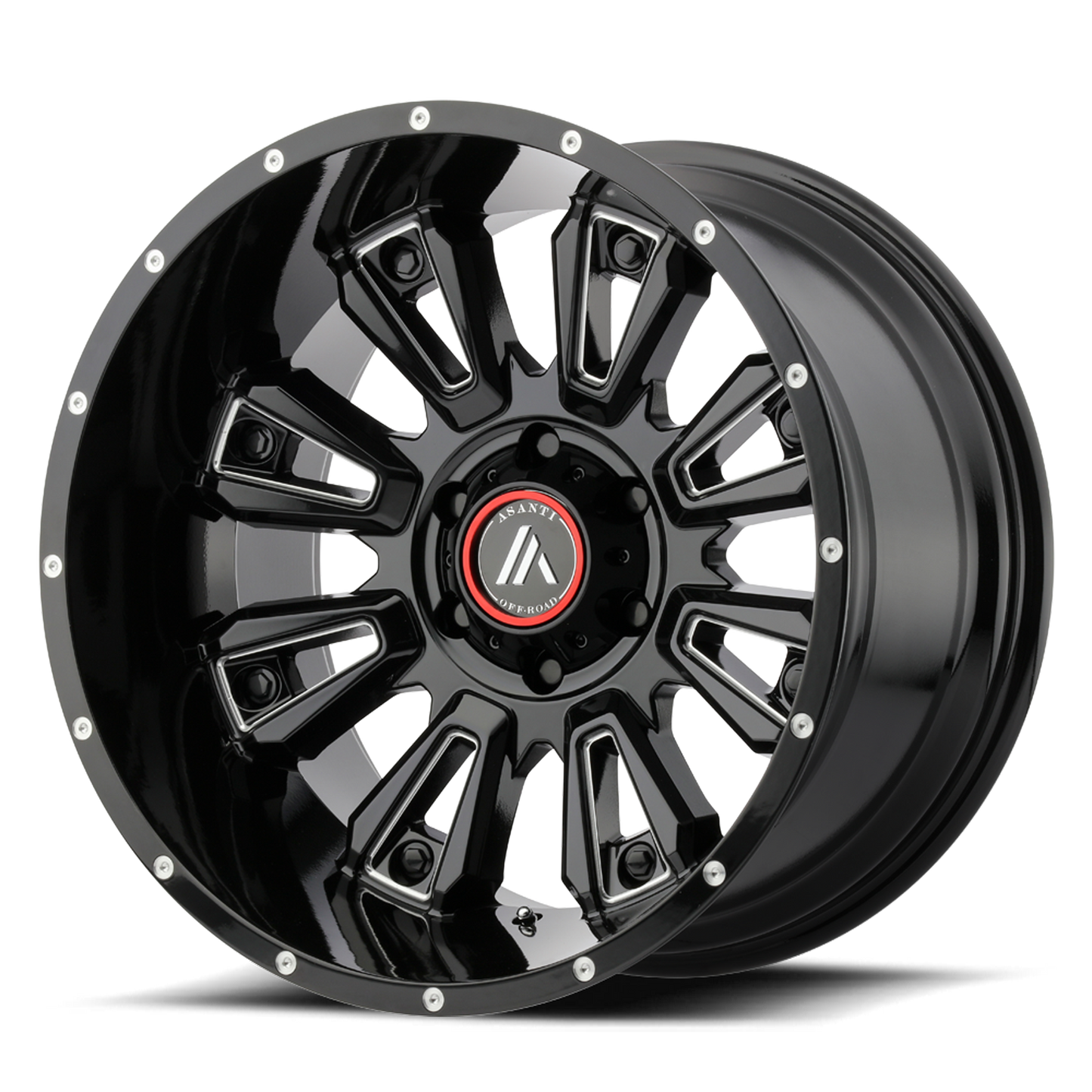 Asanti Ab808 Blackhawk Wheel, 20x12.0 -44 Offset 6x139.7, Gloss Black Milled - AB808-20126844NGB-C-Dub Tech