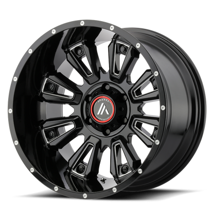 Asanti Ab808 Blackhawk Wheel, 20x12.0 -44 Offset 6x139.7, Gloss Black Milled - AB808-20126844NGB-C-Dub Tech