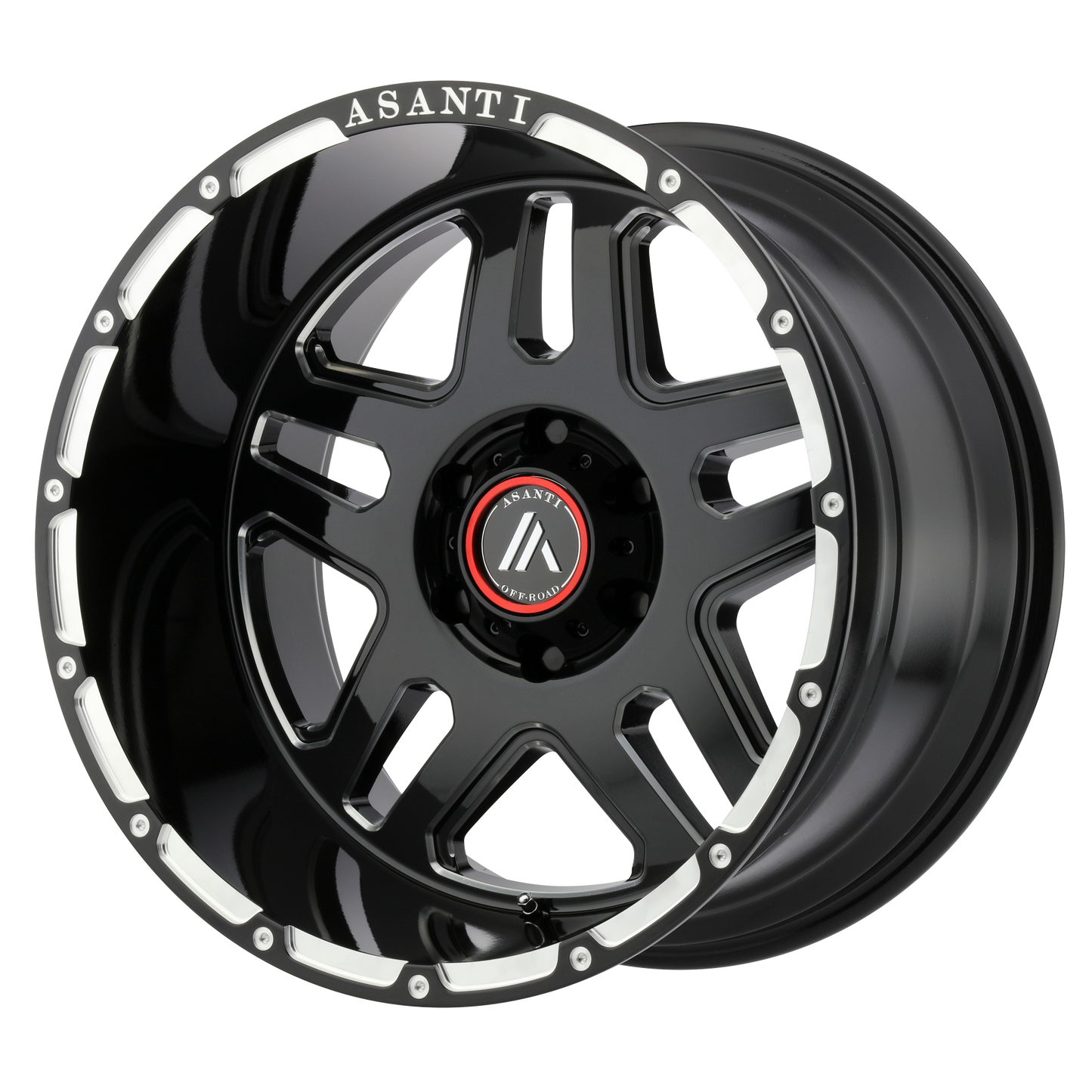 Asanti Ab809 Enforcer Wheel, 17x8.5 +25 Offset 6x114.3, Gloss Black Milled - AB809-17856425GM-C-Dub Tech